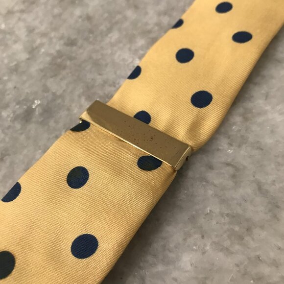 Trafalgar Suspenders Mens One Size Yellow Polka Dot Leather Button End Y-Back - Picture 4 of 7